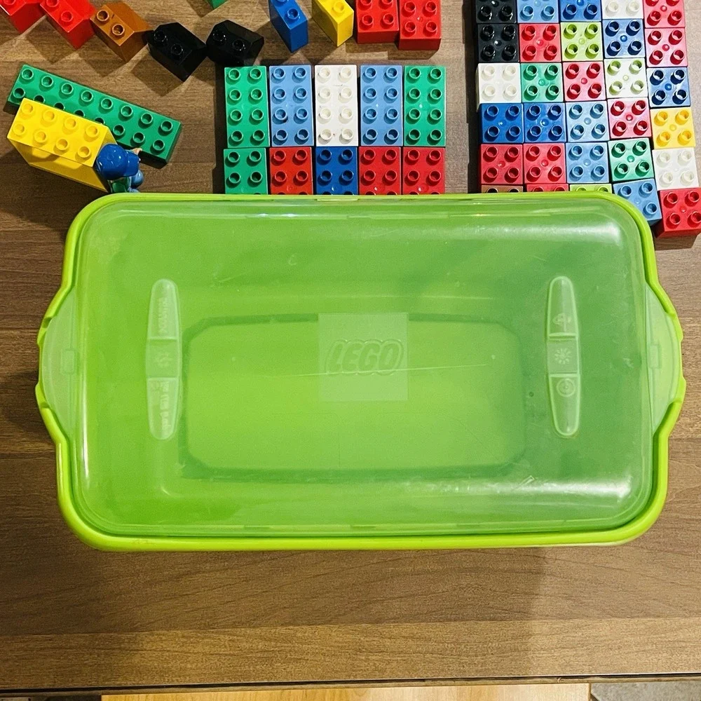 Lego Duplo Mixed Lot 100 Pieces - Lego Man - Window - Flowers‎ - in large Tub